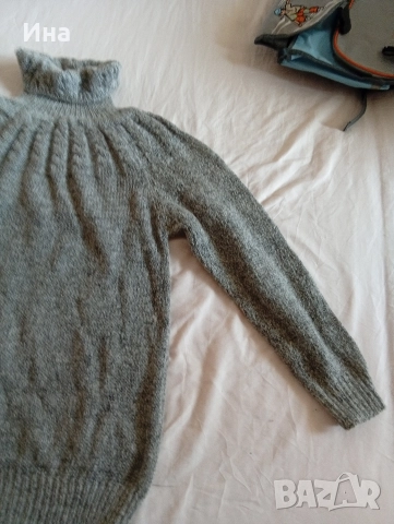 Красив плетен пуловер с извезани цветя, снимка 6 - Блузи с дълъг ръкав и пуловери - 52841104