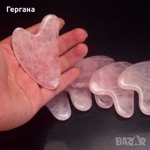 Розов нефритен камък скрепер за лице във формата на сърце за лице TV612, снимка 1 - Масажори - 46405400