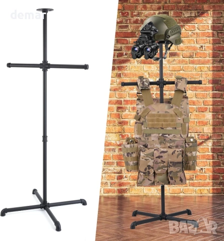 Стойка за бронежилетки - Здрава стоманена тактическа стойка за екипировка