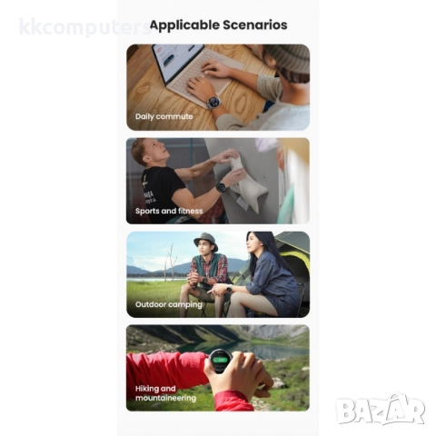 HAYLOU Solar Neo LS21 Смарт часовник- 1.53", 127 Спорт, 24/7 сърдечен ритъм, кислород в кръвта, кръв, снимка 5 - Смарт часовници - 52536915