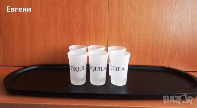 Чашки за шотове, 6 броя в комплект с поднос от бамбук, снимка 7 - Чаши - 53232101
