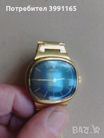 Швейцарски позлатен часовник Ланко,идеално работещ., снимка 1 - Антикварни и старинни предмети - 45807661