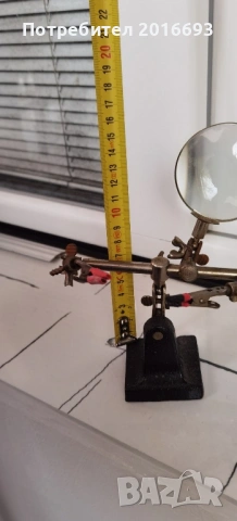 Стара лупа с държачи и щипки с чупещи се рамена., снимка 6 - Друга електроника - 54158668