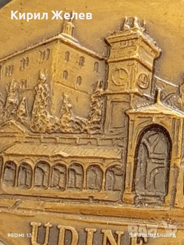 Плакет УДИНЕ ИТАЛИЯ много красив невероятен за КОЛЕКЦИОНЕРИ 25328, снимка 2 - Антикварни и старинни предмети - 51531380