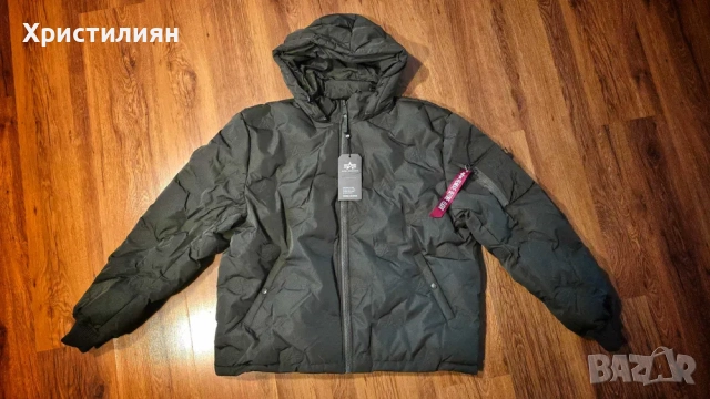 ALPHA INDUSTRIES Logo Puffer яке с качулка 3XL мъжко