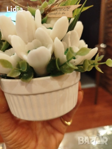 Ароматни кокичета от соев восък , снимка 4 - Декорация за дома - 53449591