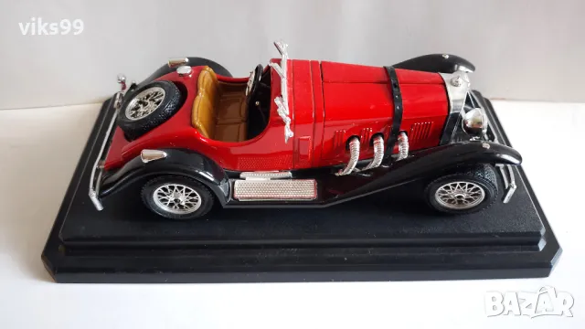 Bburago Mercedes Benz SSK 1928 - Made in Italy 1:24, снимка 6 - Колекции - 49585572