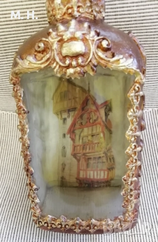 Ръчно декорирана бутилка , снимка 6 - Декорация за дома - 52863110