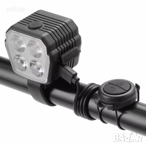 2 в 1 Предна LED светлина JOHORSE с вграден клаксон (300Lum / 120dB), снимка 4 - Аксесоари за велосипеди - 53731742