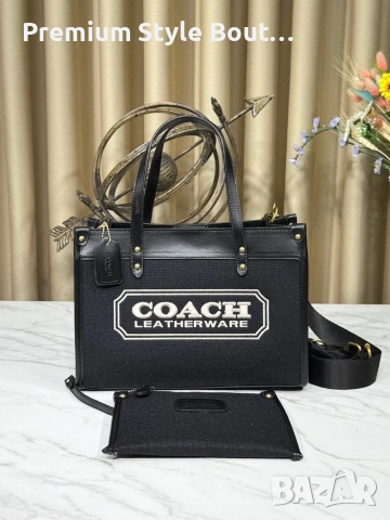 чанти COACH - Cargo Tote Canvas ↔️ 30 cm 🌸 ↕️ 22 cm ☘️ , снимка 2 - Чанти - 54070605