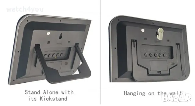 КАЧЕСТВЕН ДИГИТАЛЕН СТЕНЕН/НАСТОЛЕН ЧАСОВНИК С ТЕМПЕРАТУРА, ЕЛЕКТРОННИ СТЕННИ ЧАСОВНИЦИ ГОЛЕМИ ЦИФРИ, снимка 5 - Стенни часовници - 44631389