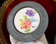 Калаена чиния,пано с пъстри цветя,релеф. , снимка 4