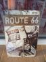 Метална табела мотор Route 66 cafe кафе по пътя хоризонт път, снимка 1 - Декорация за дома - 12889906