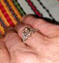 Дамски пръстен с морганит и циркони, снимка 11