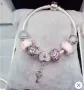 Сребърен елемент PANDORA 925 Pavé Padlock Heart & Key Charm , снимка 5