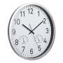 Стенен часовник Liberta, Влажност, Температура, Сребрист, 34 см, снимка 2