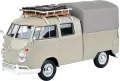 Метална количка кола Volkswagen 1:24 VW T1 Ван с покрито ремарке Motormax, снимка 7