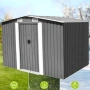 Метална градинска къща за инструменти с вентилация и заключване - 277 × 299 × 192 см, снимка 2