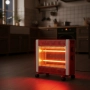 Кварцов отоплител 1500W с 2 степени и мобилни колелца – бързо и безопасно затопляне, снимка 4