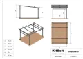 Метална конструкция за къща, бунгало, навес, гараж 5.5х3.2 = 17.6 m², снимка 3