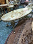 Прекрасна голяма антикварна белгийска бронзова маса с оникс , снимка 7