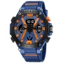 SMAEL 8087 Blue-Orange – мултифункционален спортен мъжки часовник, снимка 1