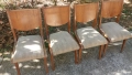 дървени масивни столове за трапезария масивен орех , снимка 2