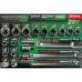 Вложки Комплект 20 части 3/8″ (6-22мм) ROCKFORCE + Преходници и Удължения 1/2 и 1/4 RF-3202-5, снимка 4