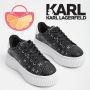 KARL LAGERFELD № 39 🍊 Дамски кожени кецове "BLACK & WHITE" нови с кутия, снимка 1