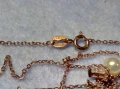 ПОЗЛАТЕНО ПЕРЛЕНО СРЕБЪРНО КОЛИЕ СРЕБРО 925 с ЖЪЛТА ПОЗЛАТА НАТУРАЛНИ БЕЛИ ПЕРЛИ и ЦИРКОНИ 44065, снимка 2