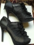Черни сандали на висок ток 37 номер обувани веднъж 20лв, снимка 3