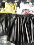 Кожено яке на Зара ново ,пола ,къси панталони ,два топа и тениска на Guess , снимка 10