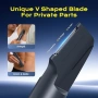 Нов Тример за тяло и интимни зони V-острие водоустойчив за мъже бръснене, снимка 3