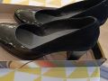 Официални дамски обувки, ток 8 см., черен лак и велур. Цена 30лв, снимка 3