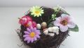 Декоративно гнездо с цветенца и яйца, снимка 4
