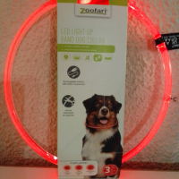 LED светещ нашийник с USB зареждане, обиколка на врата 20-65см , снимка 1 - За кучета - 44938089