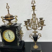Френски каминен часовник. №5355, снимка 3 - Антикварни и старинни предмети - 45668156