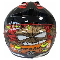 Кросова каска, S/M, черно с червено, Шлем за кросов мотор, снимка 3 - Аксесоари и консумативи - 46173368