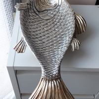 Сребърно рибно плато-сребро 800 проба/сребърна чаша/, снимка 6 - Сервизи - 45024492