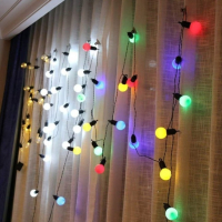Гирлянд от крушки с цветни светлини, снимка 3 - Лампи за стена - 44993698