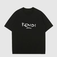 Fendi Roma мъжка черна тениска,бяла тениска реплипа Fendi, снимка 2 - Тениски - 45327954