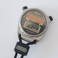 Vintage Seiko S025-6000 Stop Watch Solar Battery хронометър слънчева батерия, снимка 2 - Мъжки - 45748255