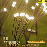Водоустойчиви декоративни лампички за градина Светулки със соларен панел - КОД 3953, снимка 2 - Лед осветление - 45465238