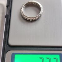 Дамски златен 14к пръстен с 23 броя брилянти-тотал 0.75 карата , снимка 8 - Пръстени - 45117353