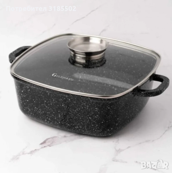 Тенджера-ростер Goldmann – Лят алуминий с керамично покритие, индукция, снимка 1