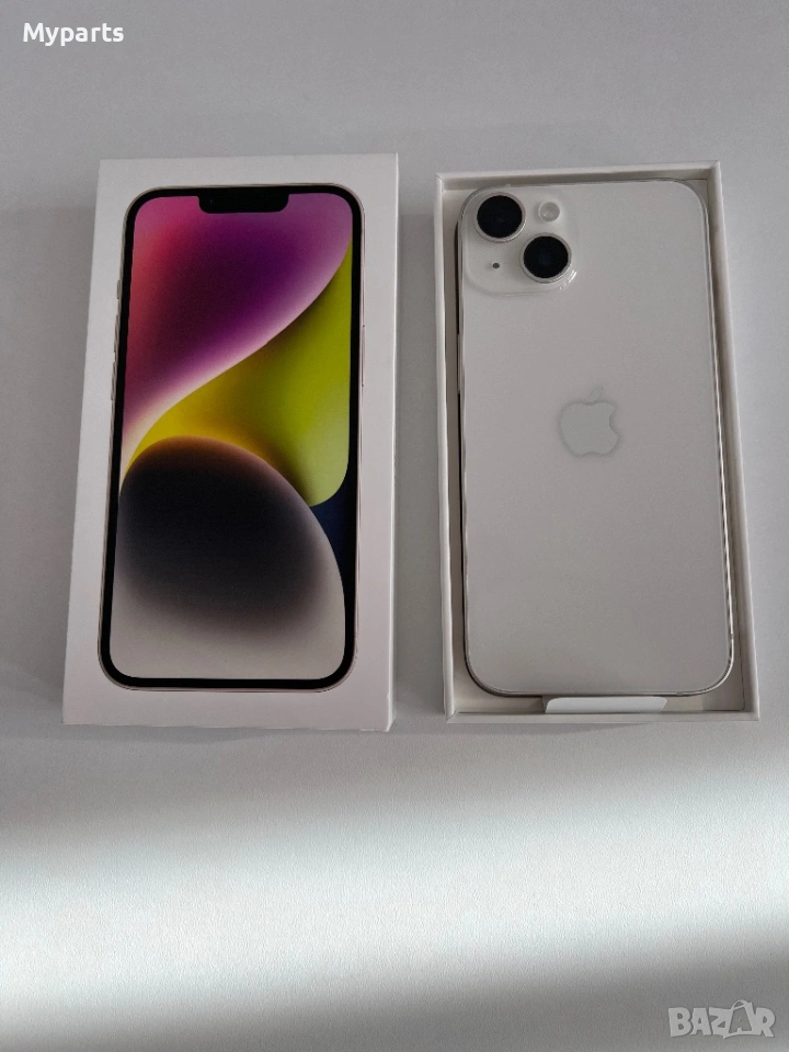 iPhone 14 starlight 128 gb в безупречно състояние без забележка, снимка 1