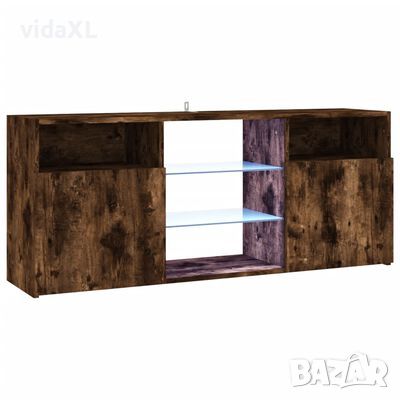 vidaXL ТВ шкаф с LED осветление, опушен дъб, 120x30x50 см(SKU:815714, снимка 1