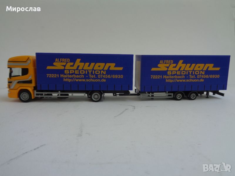 HERPA H0 1/87 SCANIA КАМИОН МОДЕЛ ТИР, снимка 1