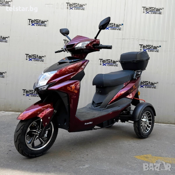 Електрическа триколка TS-350-8 60V 23Ah 2000W Нов модел 2025, високопроизводителни батерии от послед, снимка 1