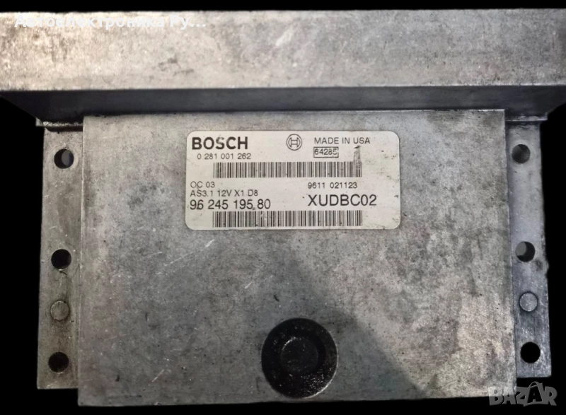 компютър CITROEN XANTIA PEUGEOT 406 1.9TD, 9624519580, BOSCH ,0281001262, XUDBC02, 28RTD845, снимка 1